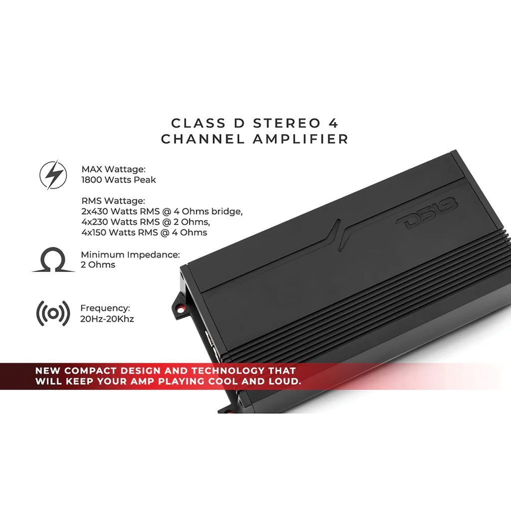 DS18 G1800.4D GEN - X 1, 800 - Watt - Max 4 - Channel Full - Range Class D Amp