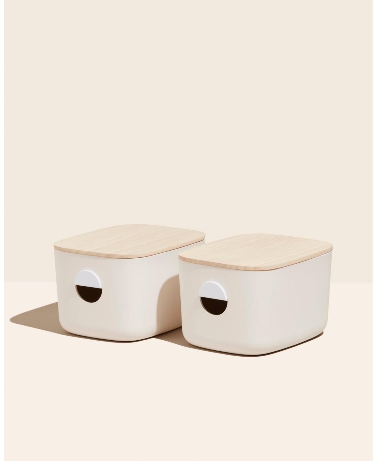Open Spaces Medium Bins, Set of 2 - Cream