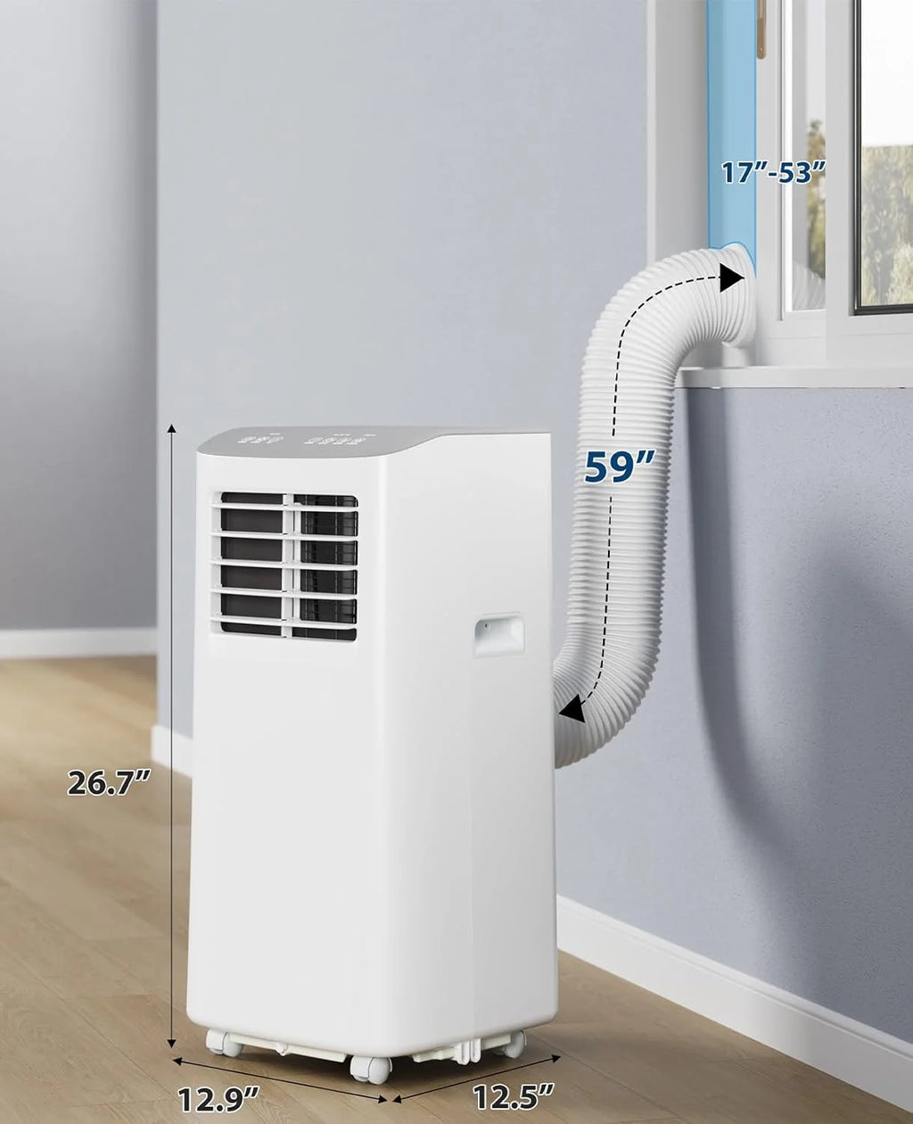 Eastvita 8, 000 Btus Portable Air Conditioner, Room Air Conditioner, 3 - in - 1 Cooling AC Portable Air Conditioner with Fan & Dehumidifier, Standing AC, Ventless Floor AC