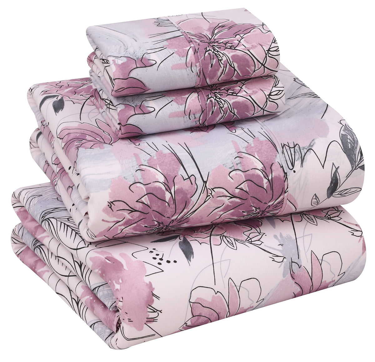 Ruvanti 100% Cotton Sheets for California King Size Bed - Crispy Cooling Percale Sheets - Breathable & Durable Cal King Sheet Set - 16 Inches Deep