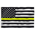 Fly Breeze 3x5 Foot Thin Yellow Line USA Flag
