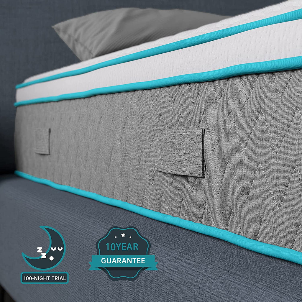 Size Mattress. Serweet 12 inch Memory Foam Hybrid Mattress Full. 7-Zone Pocket Innerspring Pillow Top Mattress for Motion Isolation / Edge Support/Meduim Firm
