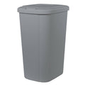 Hefty 13.3 Gallon Trash Can, Plastic Touch Top Kitchen Trash Can, Black - Gray