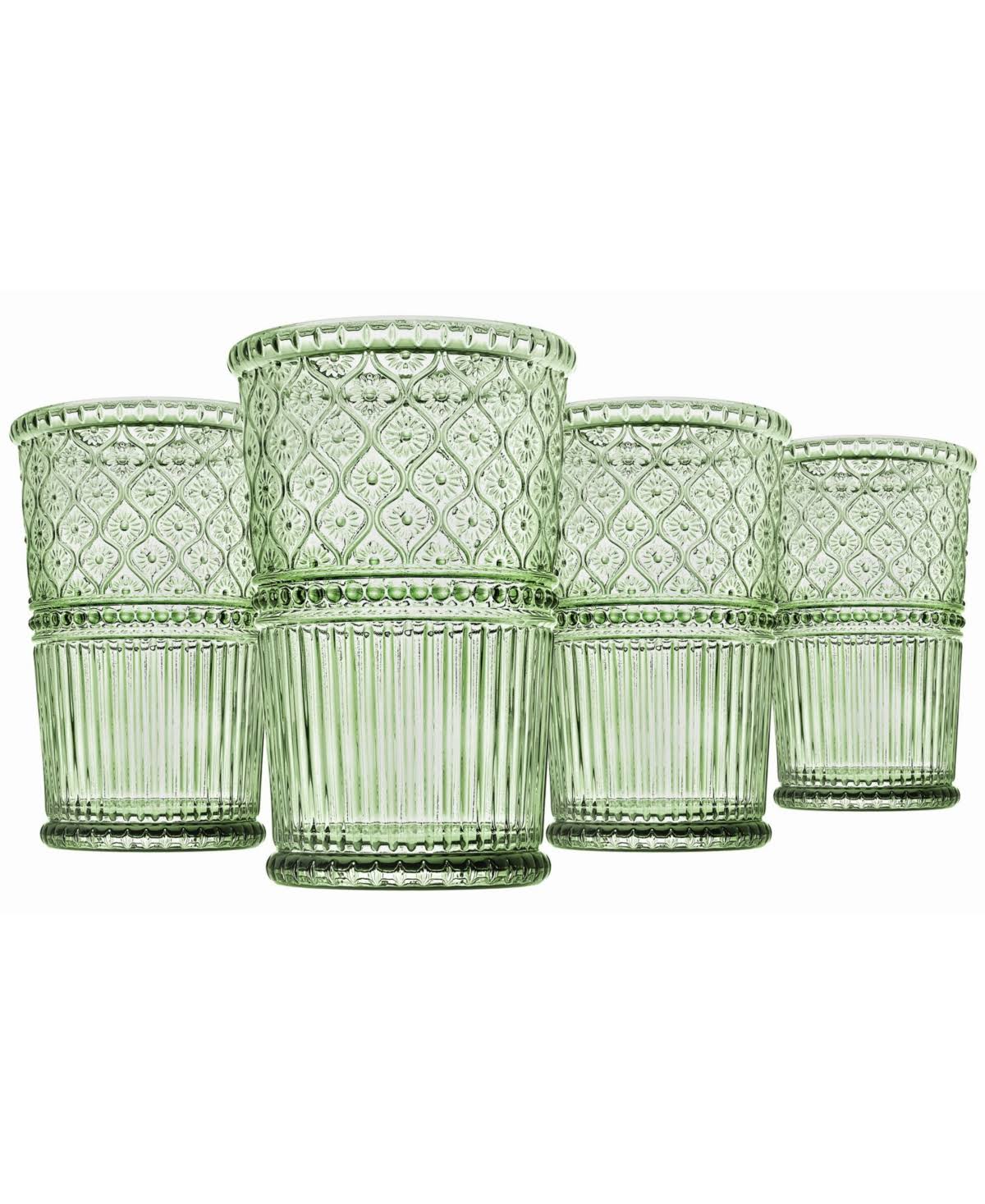 Godinger 26144 12 oz Claro Tumbler Green - Set of 4