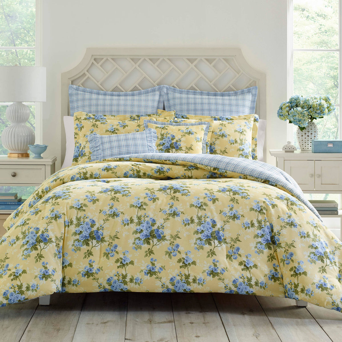 Full/Queen Yellow Cassidy Comforter Set - Laura Ashley