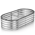 Plant & Plot Galvanized Raised Garden Beds Outdoor // 4G2G1 ft Planter Raised Beds for Gardening, Vegetables, Flowers // Large Metal Garden B, Metal