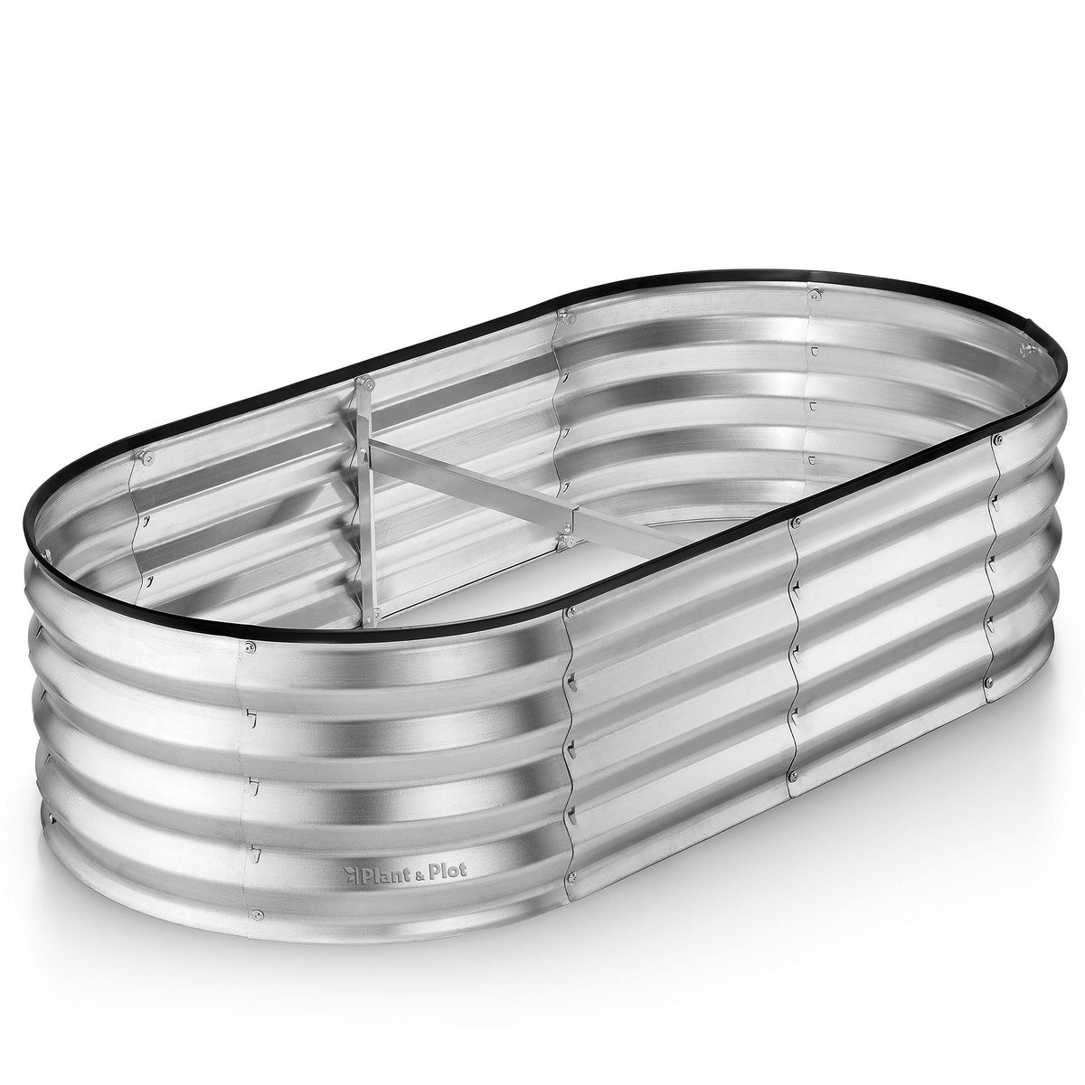 Plant & Plot Galvanized Raised Garden Beds Outdoor // 4G2G1 ft Planter Raised Beds for Gardening, Vegetables, Flowers // Large Metal Garden B, Metal