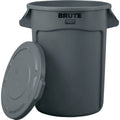 Rubbermaid 32 Gallon Grey Brute Trash Can with Lid - Each