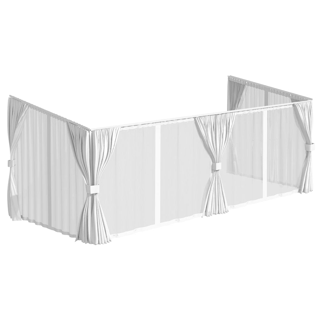 AECOJOY Outdoor Gazebo Privacy Curtains & Mosquito Netting with Zipper, Replacement Universal 4-Panel Sidewalls