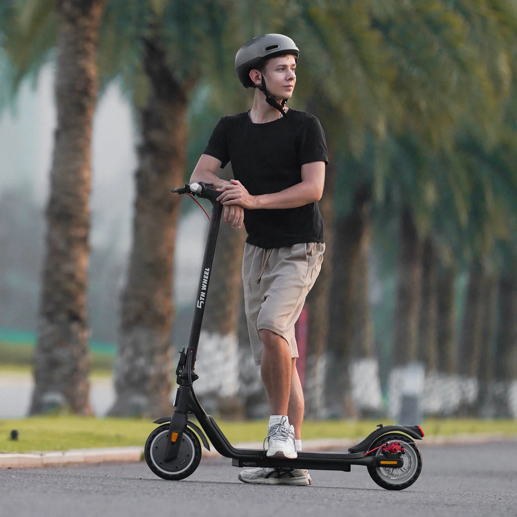 5TH WHEEL W16S 300W Electric Scooter with Turn Signal, 8.5" Solid Tires, 18mph & 12miles Range, Folding Commuting E - Scooter for Adults with APP Control