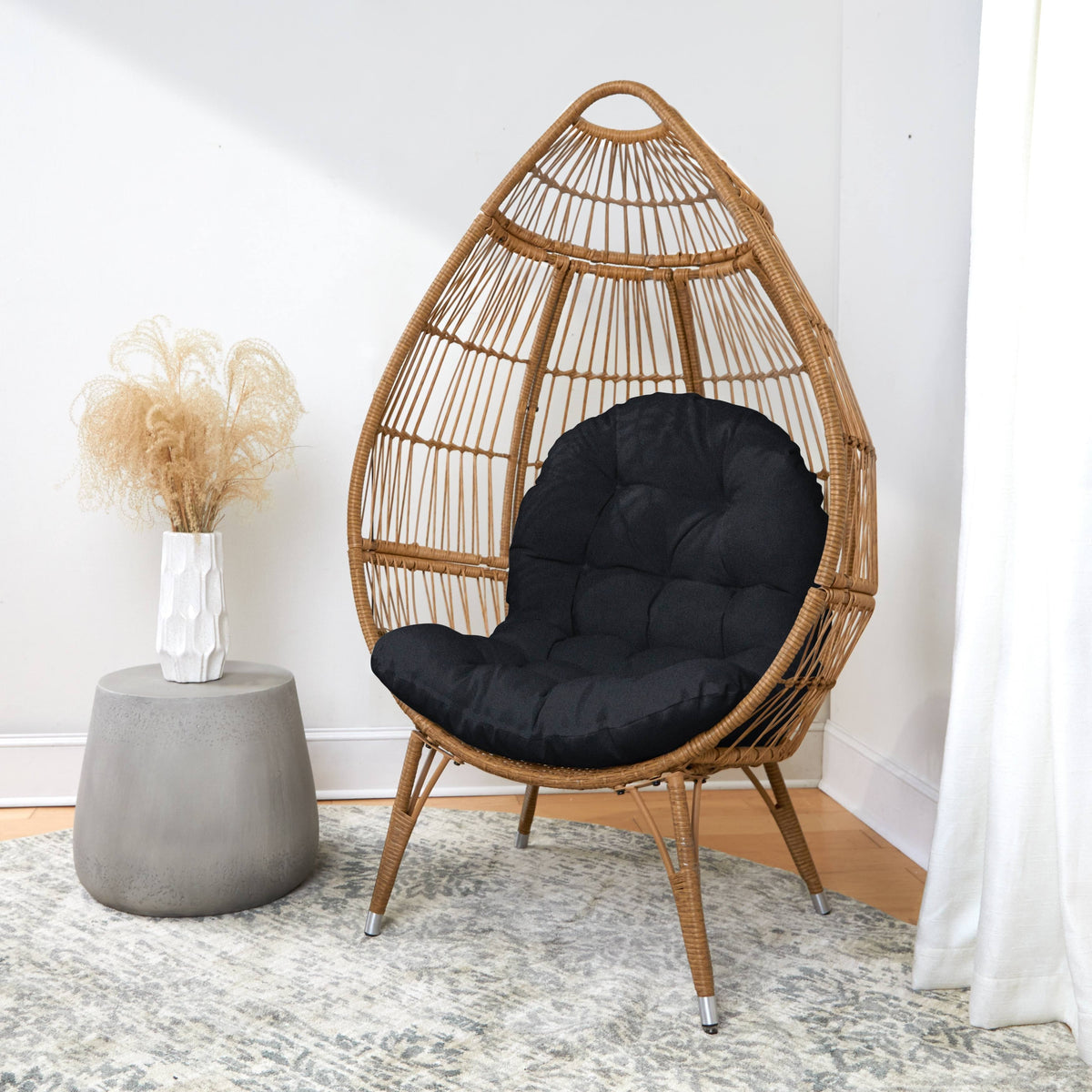 Humble + Haute Indoor Egg Chair Cushion (Cushion Only) - 44 x 27 x 4 - Black
