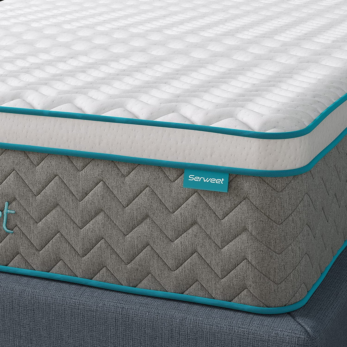 Size Mattress. Serweet 12 inch Memory Foam Hybrid Mattress Full. 7-Zone Pocket Innerspring Pillow Top Mattress for Motion Isolation / Edge Support/Meduim Firm