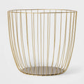 Threshold Large Metal Wire Basket Gold
