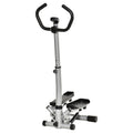 HOMCOM Stepper Heimtrainer für Zuhause mit LCD-Bildschirm einstellbare Geschwindigkeit Metall ABS 55 x 53 x 118-128 cm