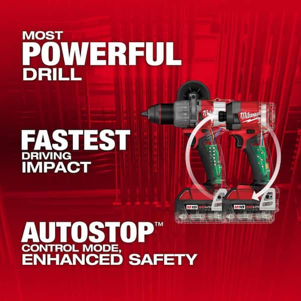 M18 FUEL 18-Volt Li-Ion Brushless Cordless Hammer Drill and Impact Driver Combo Kit (2-Tool) w/4 Batteries & Work Light