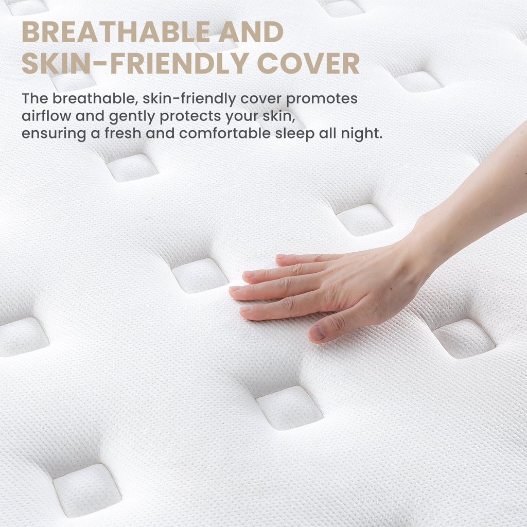 Sleepmax 12 in Queen Size Firm Hybrid Mattress, 365 Night Trial, Motion Isolation & Pressure Relief, Certipur - US Certified, Adult