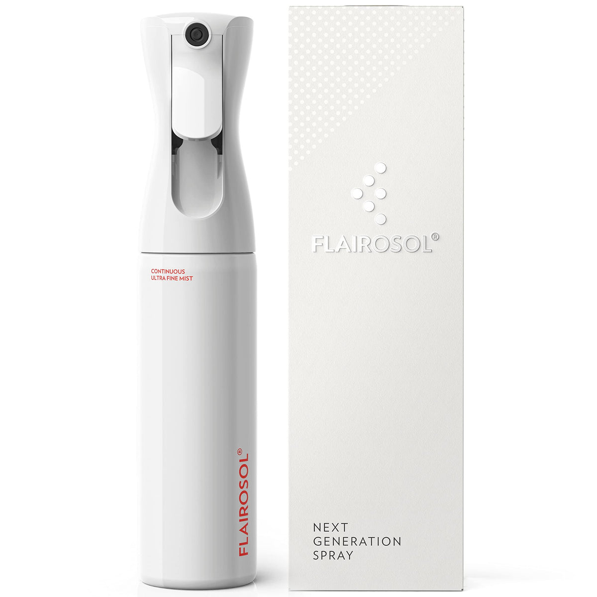 Flairosol The Original Spray Bottle for Hair Face Tanning and More Ultra Fine Continuous Mist with 1001 Uses. Trusted by Professionals. Patented