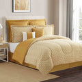 at Home 8-Piece Full Casey Gold Essential Comforter Set