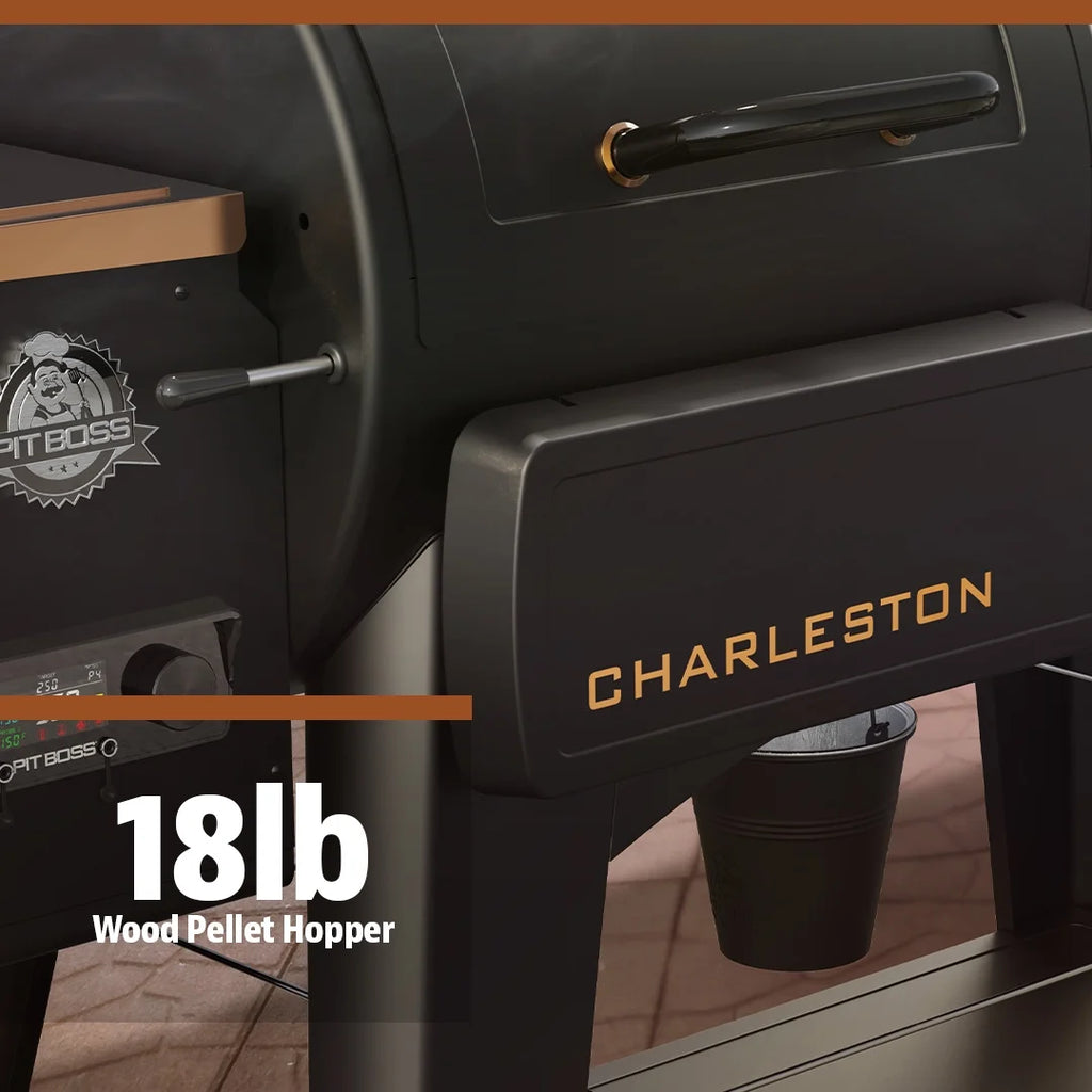 Pit Boss Charleston 1000 Sq in Pellet Grill/Gas Griddle Combo - Onyx Series