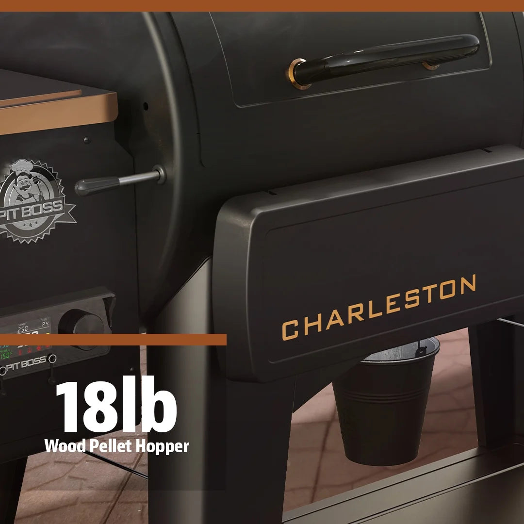 Pit Boss Charleston 1000 Sq in Pellet Grill/Gas Griddle Combo - Onyx Series