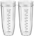Meet Juice Replacement Part for Nutri Ninja Blender 2-Pack 32oz Replacement Cups Compatible with Nutri Ninja Auto-iQ Series Blenders