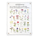 Botanical Inspirational Wall Art Flower Poster - 18 x 24 Cotton Canvas Wildflower Fabric Wall Hangings | Rustic & Farmhouse Style Watercolor