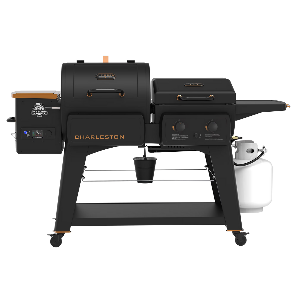 Pit Boss Charleston 1000 Sq in Pellet Grill/Gas Griddle Combo - Onyx Series