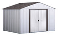 Arrow 10-ft x 8-ft High Point Galvanized Steel Storage Shed in Off-White | LW108